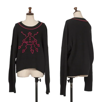 Unbranded Orb Embroidery Knit Sweater