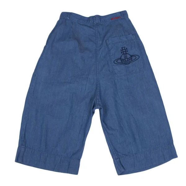 Vivienne Westwood Red Label Back Orb Embroidery Wide Cropped Pants Blue M K-172378_001