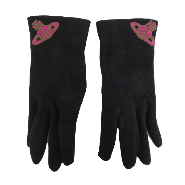 Vivienne Westwood Orb Embroidery Knit Glove K-172385_002