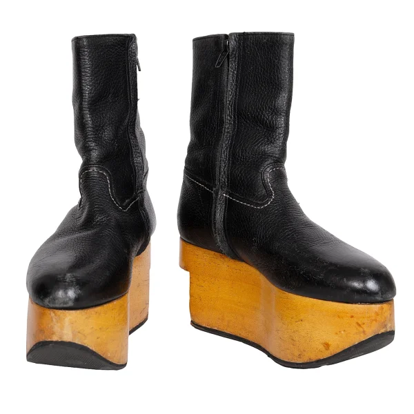 Vivienne Westwood Rocking Horse Leather Boots Black,Brown About US6 K-172387_001