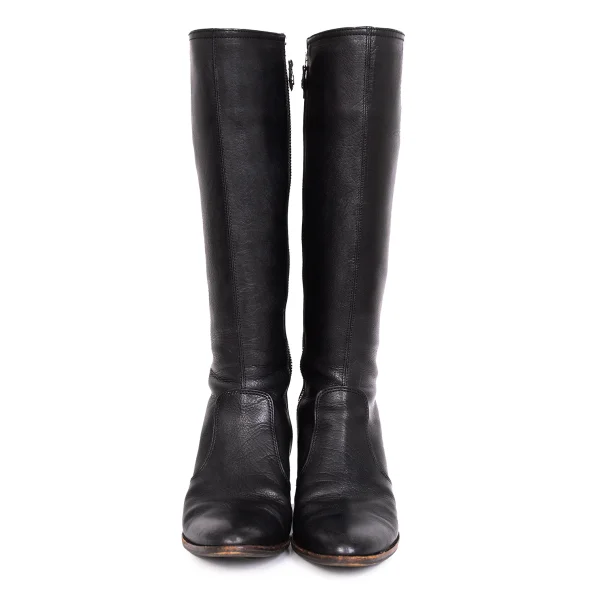 Vivienne Westwood Side Zip Leather Long Boots K-172391_002