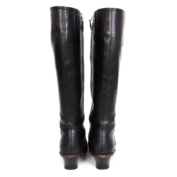 Vivienne Westwood Side Zip Leather Long Boots K-172391_013