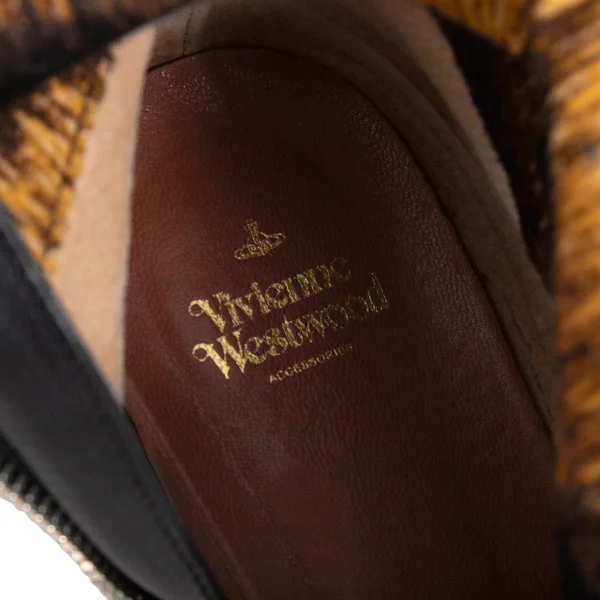 Vivienne Westwood Side Zip Leather Long Boots K-172391_018