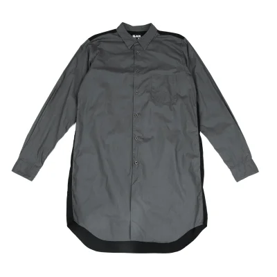 BLACK COMME des GARCONS Back Switching Cotton Long Shirt