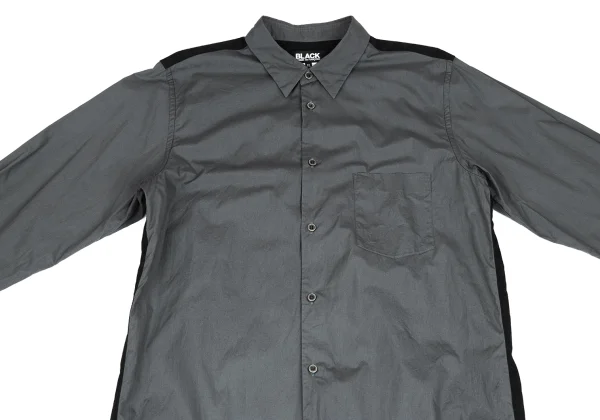 BLACK COMME des GARCONS Back Switching Cotton Long Shirt K-172393_003