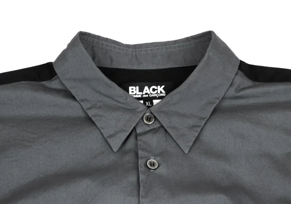 BLACK COMME des GARCONS Back Switching Cotton Long Shirt K-172393_004