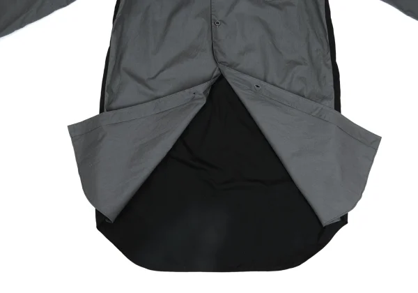 BLACK COMME des GARCONS Back Switching Cotton Long Shirt K-172393_011