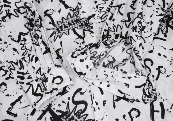 BLACK COMME des GARCONS Splash Print Back Zip Shirt K-172394_006