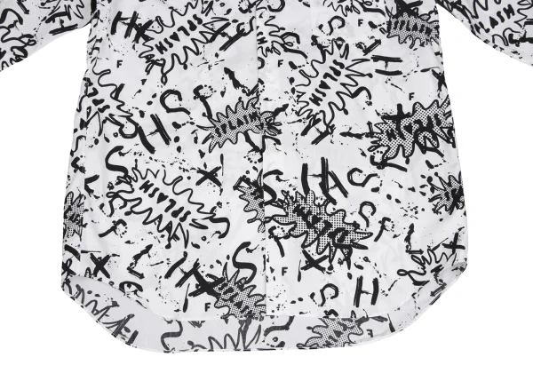 BLACK COMME des GARCONS Splash Print Back Zip Shirt K-172394_007