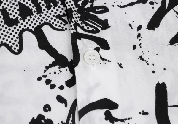 BLACK COMME des GARCONS Splash Print Back Zip Shirt K-172394_008