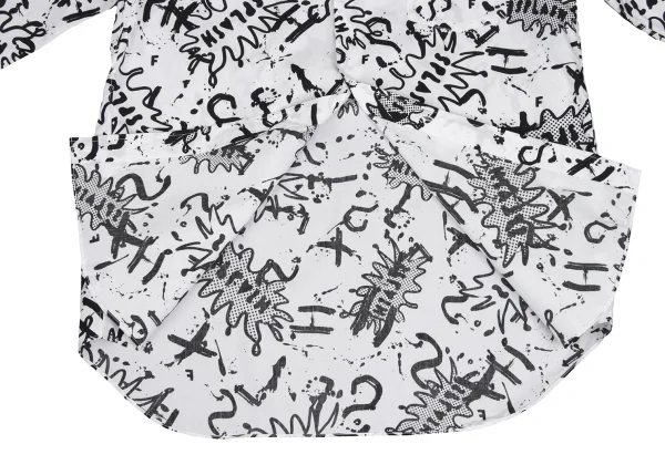 BLACK COMME des GARCONS Splash Print Back Zip Shirt K-172394_009