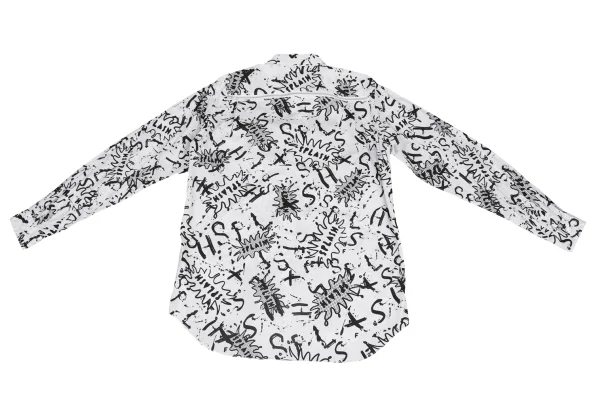 BLACK COMME des GARCONS Splash Print Back Zip Shirt K-172394_010
