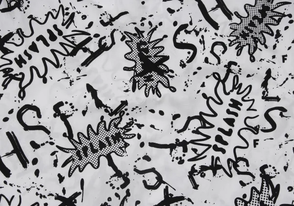 BLACK COMME des GARCONS Splash Print Back Zip Shirt K-172394_012