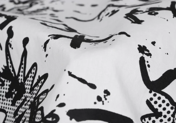 BLACK COMME des GARCONS Splash Print Back Zip Shirt K-172394_013
