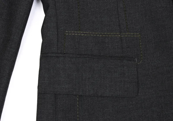 COMME des GARCONS HOMME DEUX Poly Wool Stitch Detail Jacket  K-172402_011
