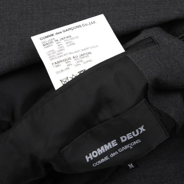 COMME des GARCONS HOMME DEUX Poly Wool Stitch Detail Jacket  K-172402_019