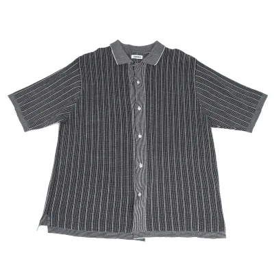 COOHEM Short Sleeve Striped Knit Shirt