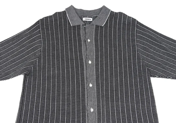 COOHEM Short Sleeve Striped Knit Shirt K-172410_002