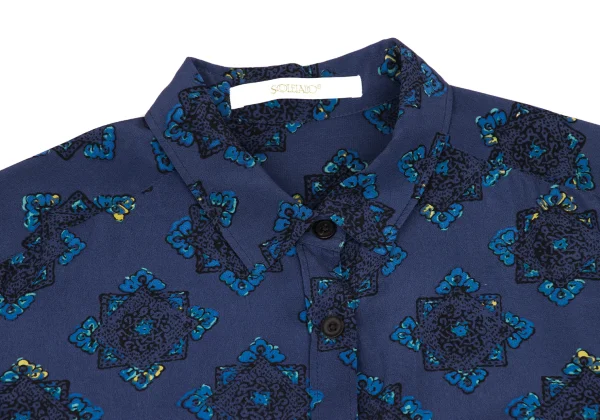 SOULEIADO Ethnic Printed Silk Shirt K-172411_004