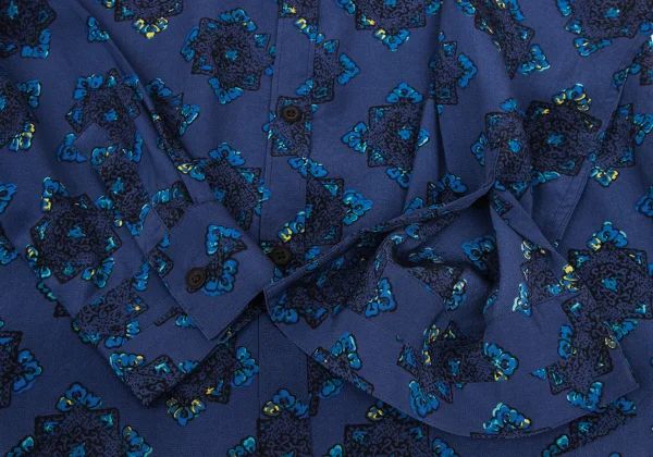 SOULEIADO Ethnic Printed Silk Shirt K-172411_007