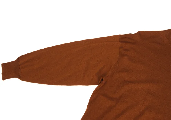 ズッカzucca ウールサイドボタンモックネックニットセーター  茶M K-172413_004