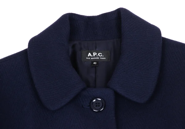 A.P.C. Wool Nylon Herringbone Coat K-172415_004