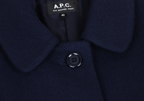 A.P.C. Wool Nylon Herringbone Coat K-172415_005
