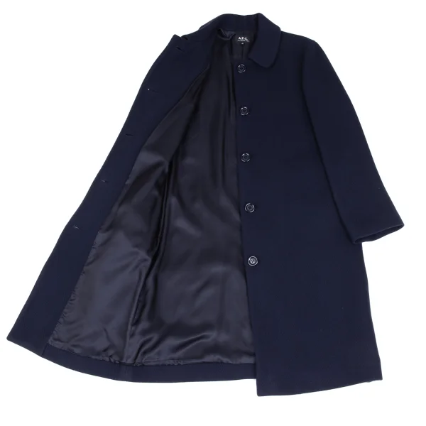 A.P.C. Wool Nylon Herringbone Coat K-172415_011