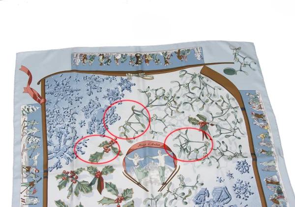 HERMES Care 90 Neige d'Antan Scarf K-172418_002