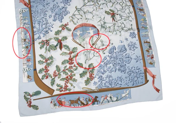 HERMES Care 90 Neige d'Antan Scarf K-172418_006