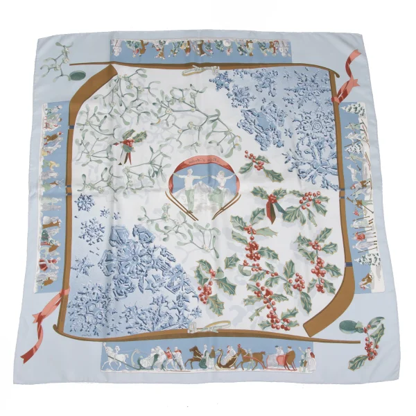 HERMES Care 90 Neige d'Antan Scarf K-172418_013