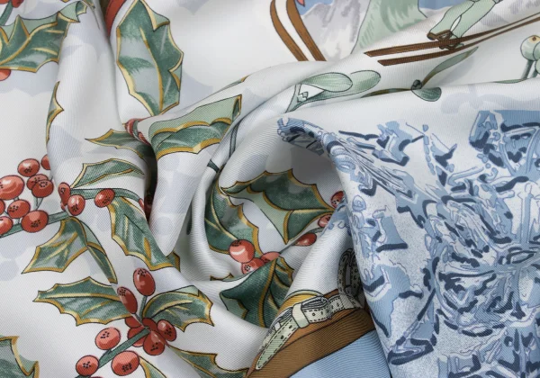 HERMES Care 90 Neige d'Antan Scarf K-172418_015