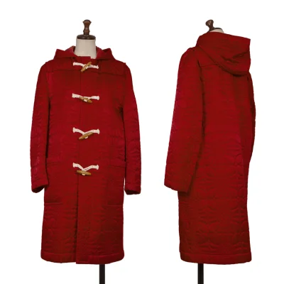 tricot COMME des GARCONS Floral Quilted Duffle Coat