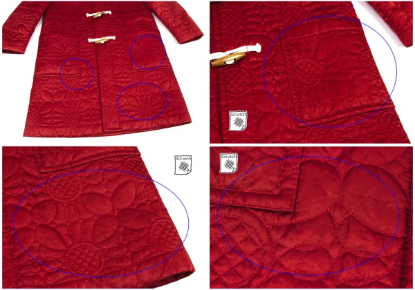 tricot COMME des GARCONS Floral Quilted Duffle Coat K-172419_010