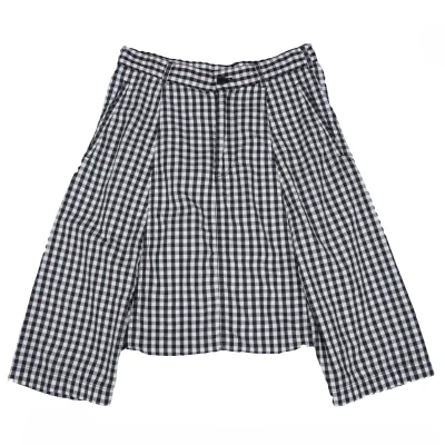 BLACK COMME des GARCONS Cotton Gingham Check Dropped Crotch Pants
