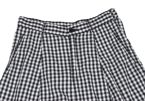 BLACK COMME des GARCONS Cotton Gingham Check Dropped Crotch Pants K-172420_002