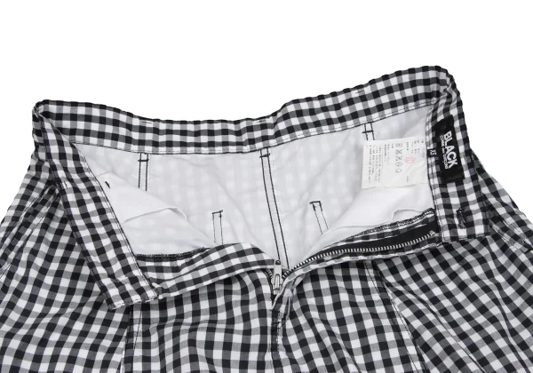 BLACK COMME des GARCONS Cotton Gingham Check Dropped Crotch Pants K-172420_004