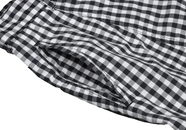 BLACK COMME des GARCONS Cotton Gingham Check Dropped Crotch Pants K-172420_005