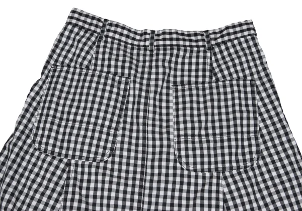 BLACK COMME des GARCONS Cotton Gingham Check Dropped Crotch Pants K-172420_009