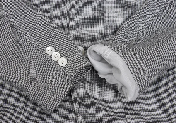 COMME des GARCONS HOMME Cotton Linen Puppy Tooth Jacket K-172421_009