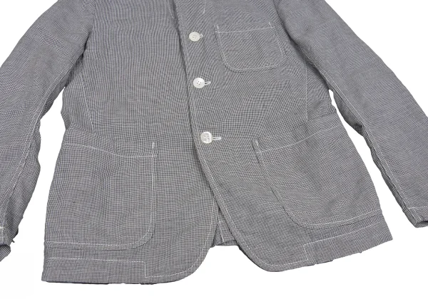 COMME des GARCONS HOMME Cotton Linen Puppy Tooth Jacket K-172421_010