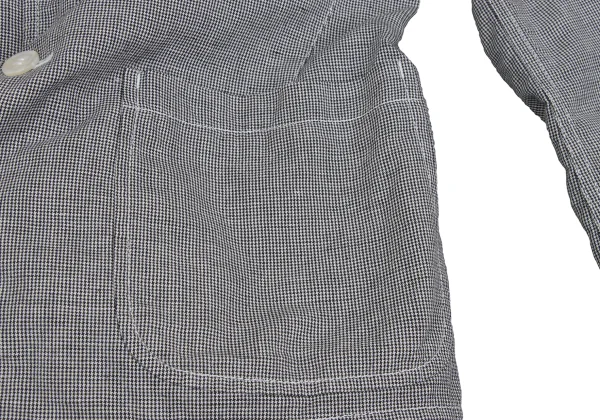 COMME des GARCONS HOMME Cotton Linen Puppy Tooth Jacket K-172421_011