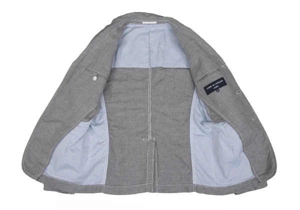 COMME des GARCONS HOMME Cotton Linen Puppy Tooth Jacket K-172421_012