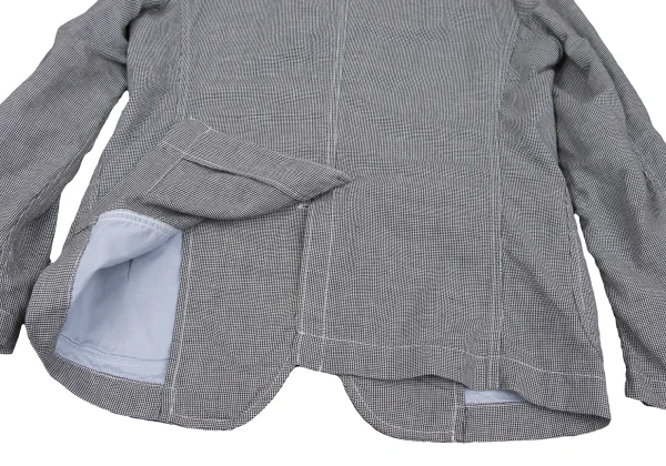 COMME des GARCONS HOMME Cotton Linen Puppy Tooth Jacket K-172421_014