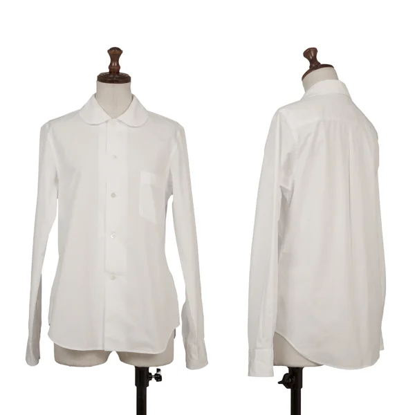 COMME des GARCONS Cotton Round Collar Blouse White XS K-172422_001