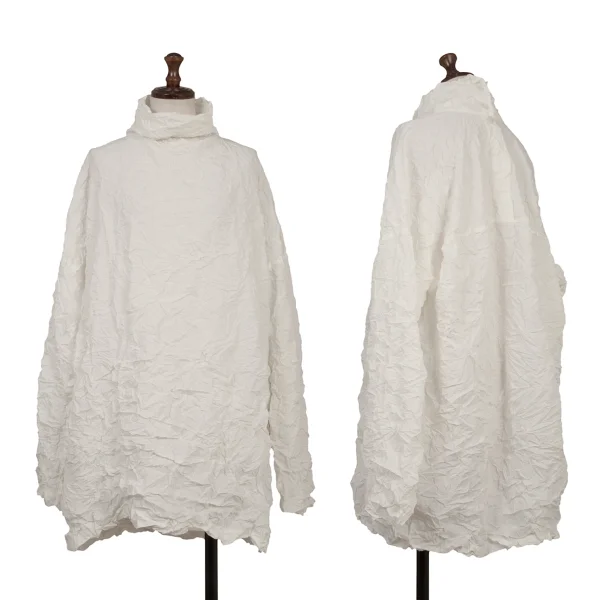 ISSEY MIYAKE Wrinkle Pleats Poly Top White M K-172423_001
