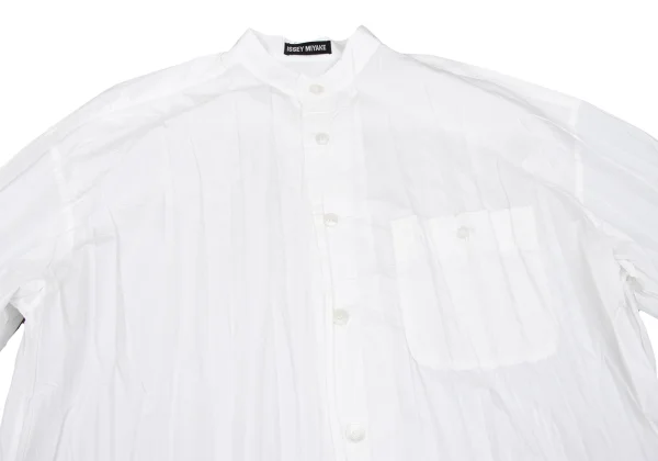 ISSEY MIYAKE MEN Wrinkle Pleated Band Collar Shirt K-172424_002