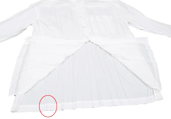 ISSEY MIYAKE MEN Wrinkle Pleated Band Collar Shirt K-172424_011