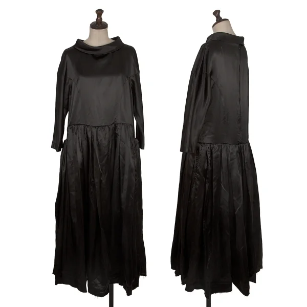 COMME des GARCONS Acetate Gather Switching Dress Black M K-172429_001