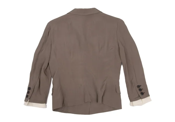 PRADA Rayon Cuffs Detachable Jacket K-172430_014